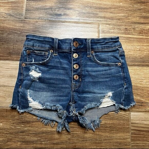 American Eagle Hi-Rise Shortie Shorts - Picture 1 of 5